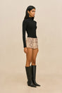 DENNY LOW RISE SHORT - FADED PYTHON
