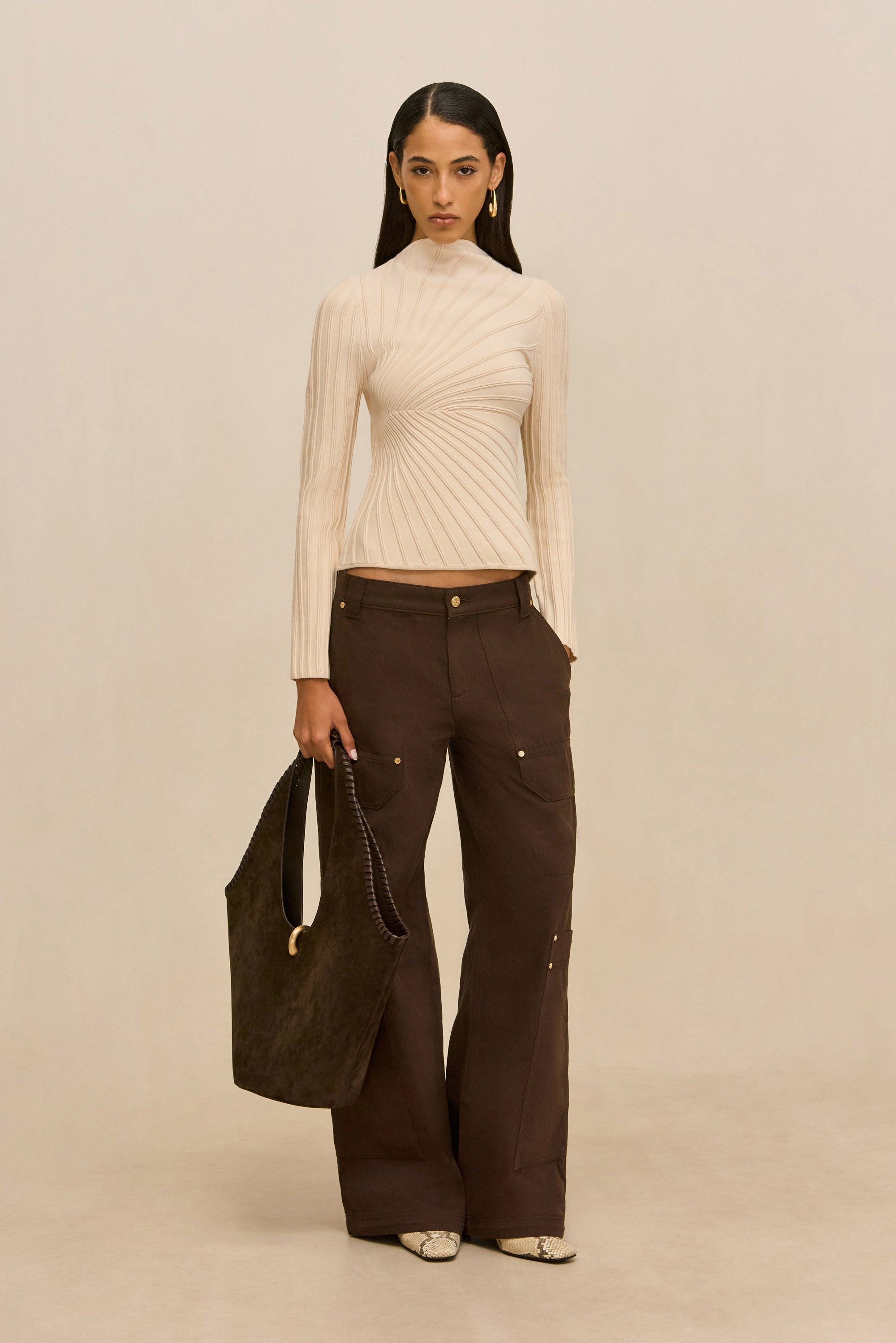 PAULETTE KNIT TOP - DOVE
