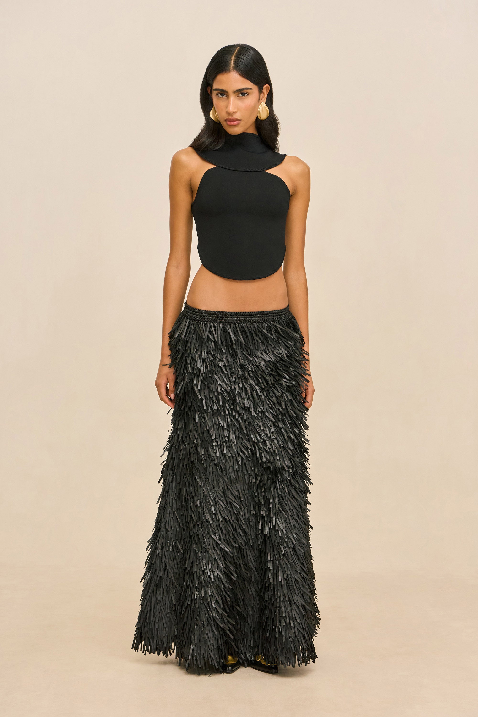 KEVI KNIT TOP - BLACK