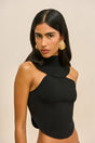 KEVI KNIT TOP - BLACK