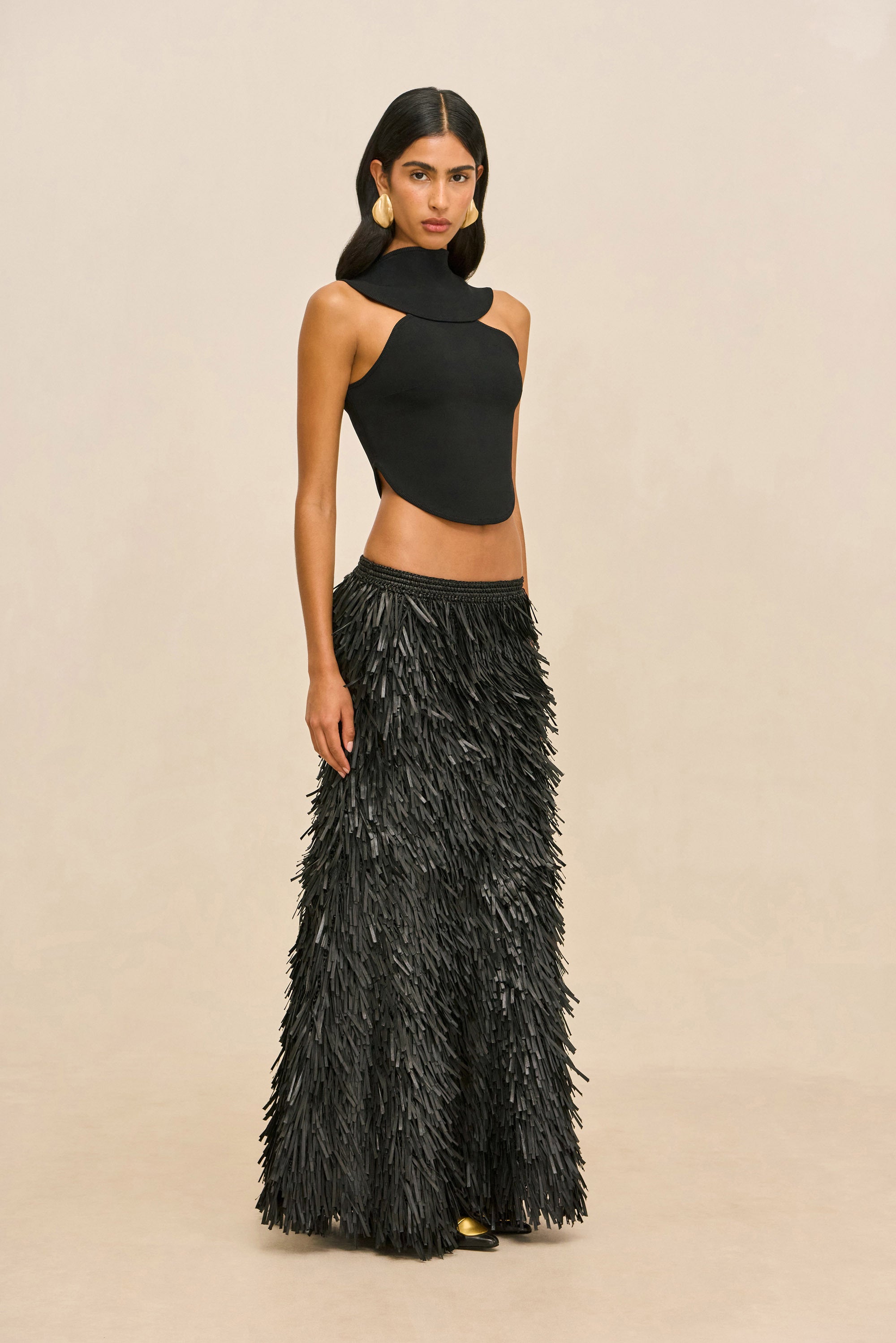 KEVI KNIT TOP - BLACK