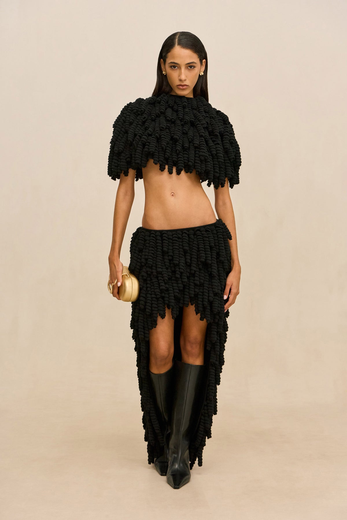 PASHA KNIT TOP - BLACK