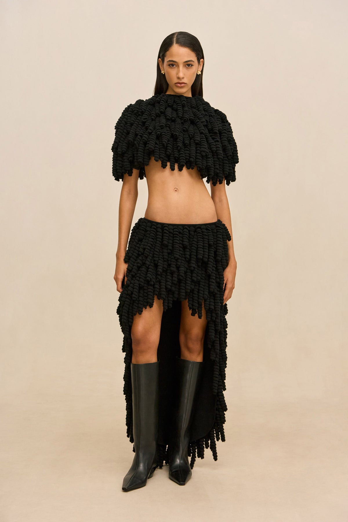 PASHA KNIT TOP - BLACK