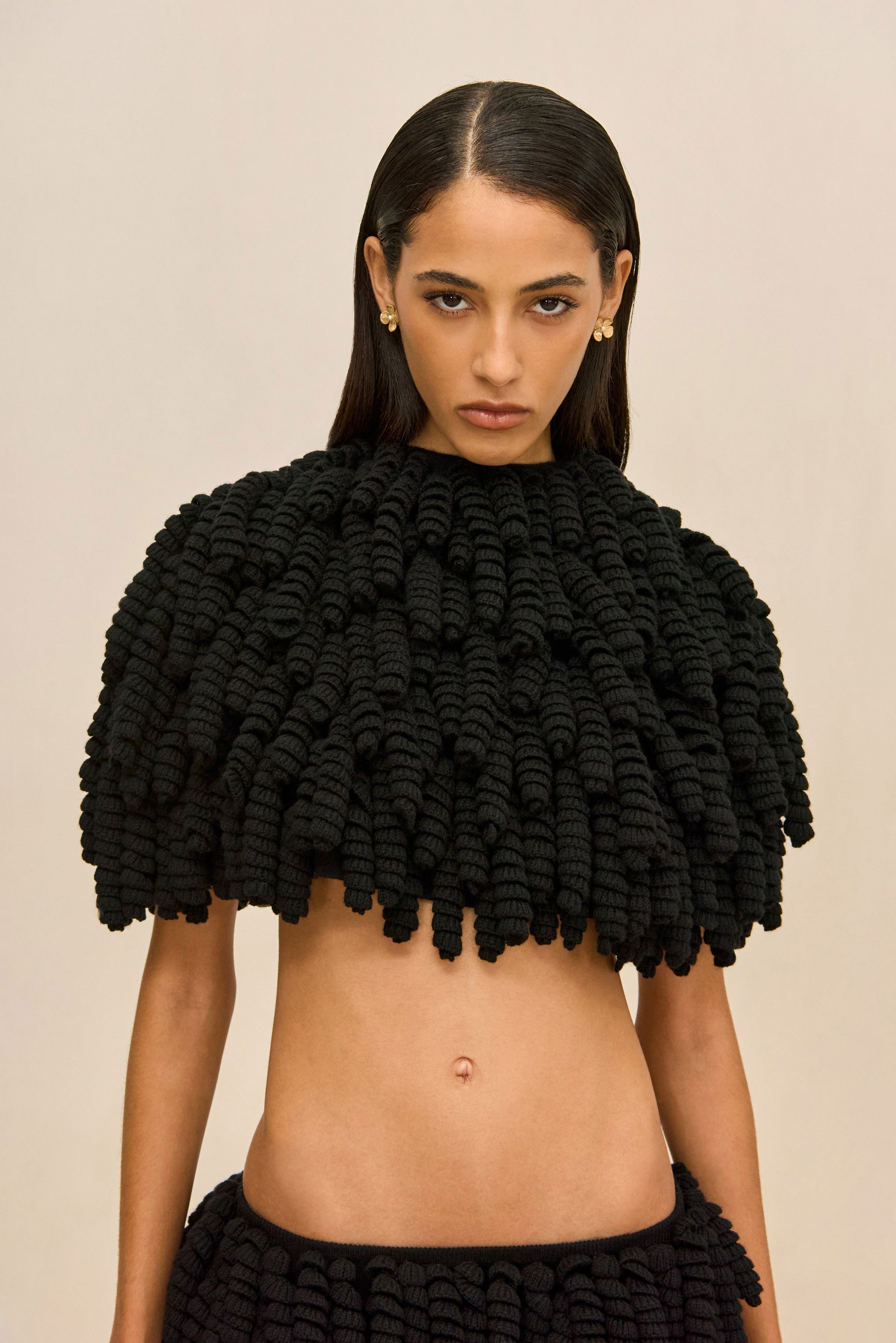 PASHA KNIT TOP - BLACK