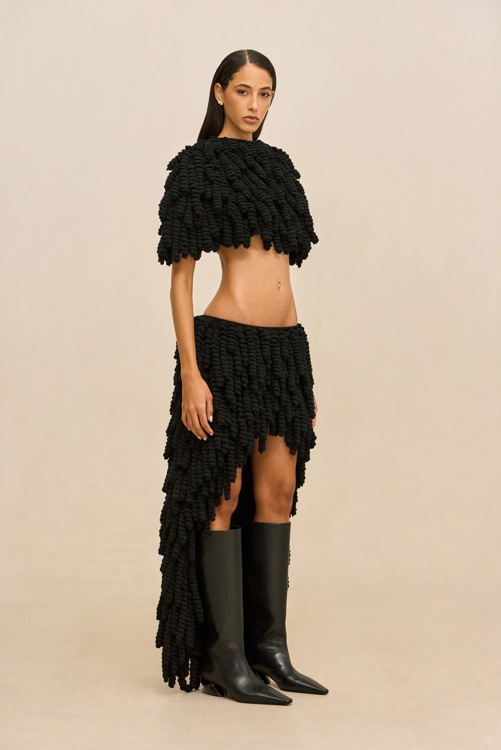 PASHA KNIT TOP - BLACK