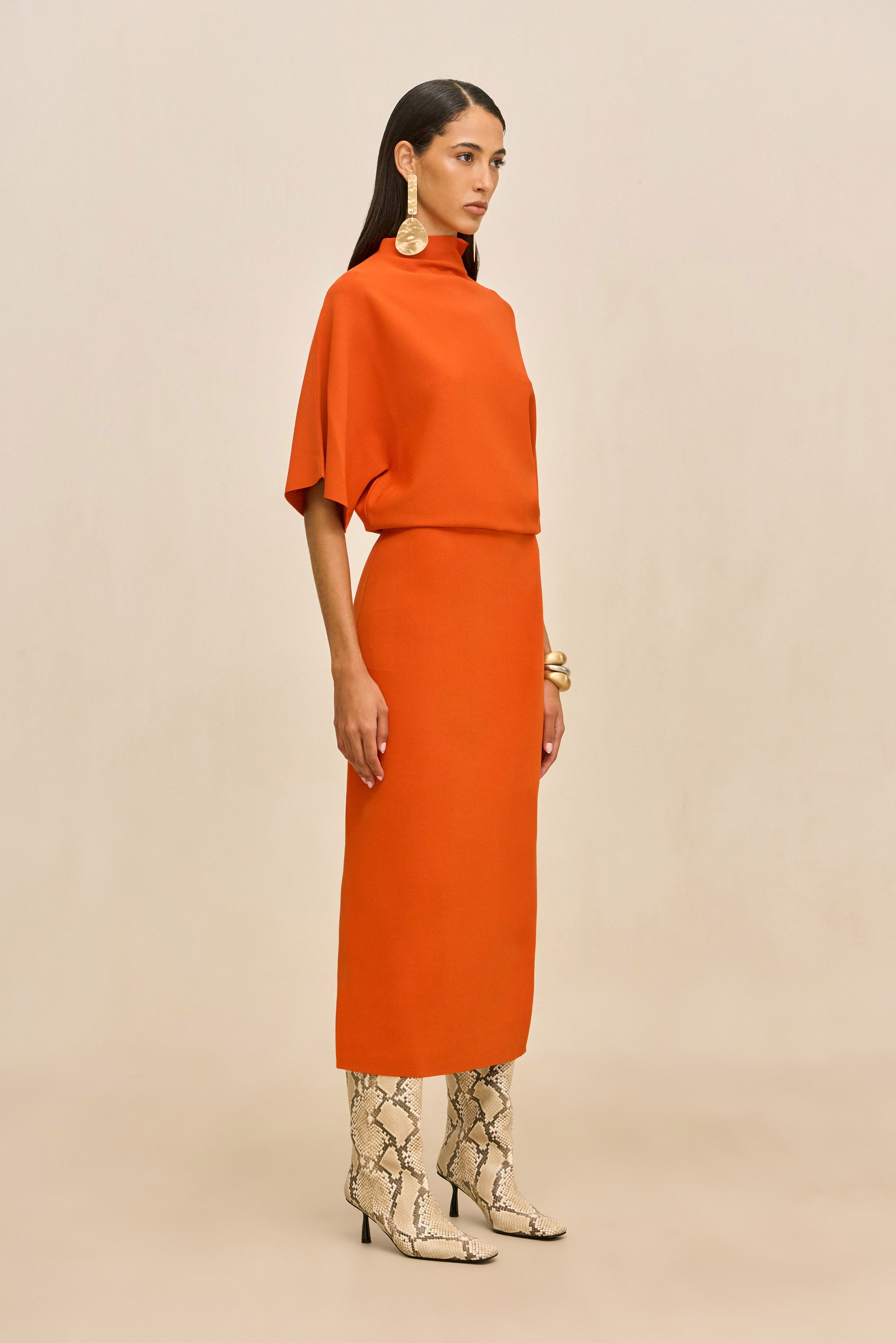KEONI KNIT DRESS - PEPPER