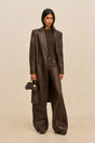 ELI LEATHER COAT - WREN