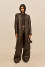 RHENEA LEATHER PANT - WREN