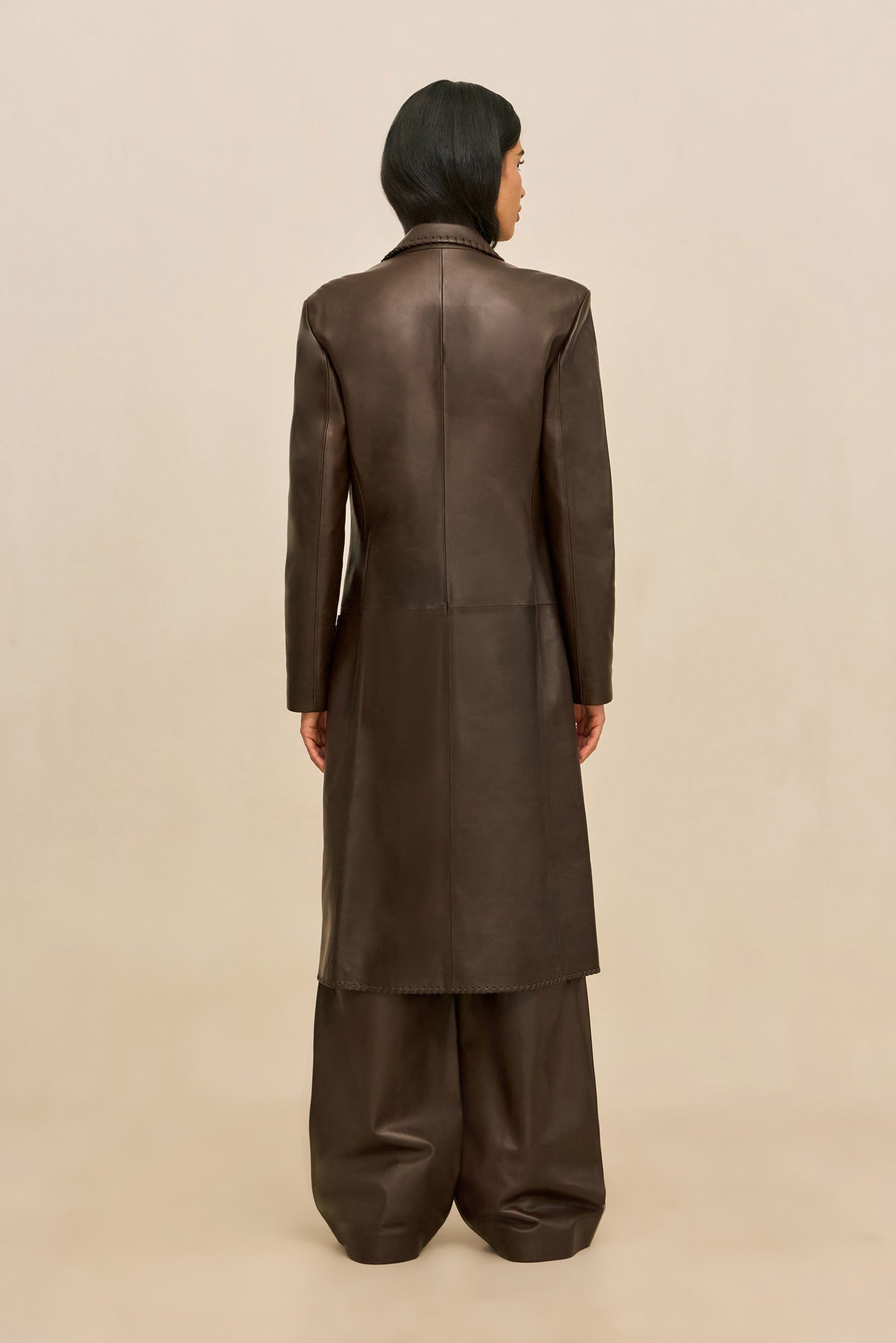 ELI LEATHER COAT - WREN