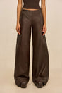 RHENEA LEATHER PANT - WREN
