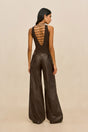 RHENEA LEATHER PANT - WREN