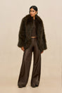 RHENEA LEATHER PANT - WREN