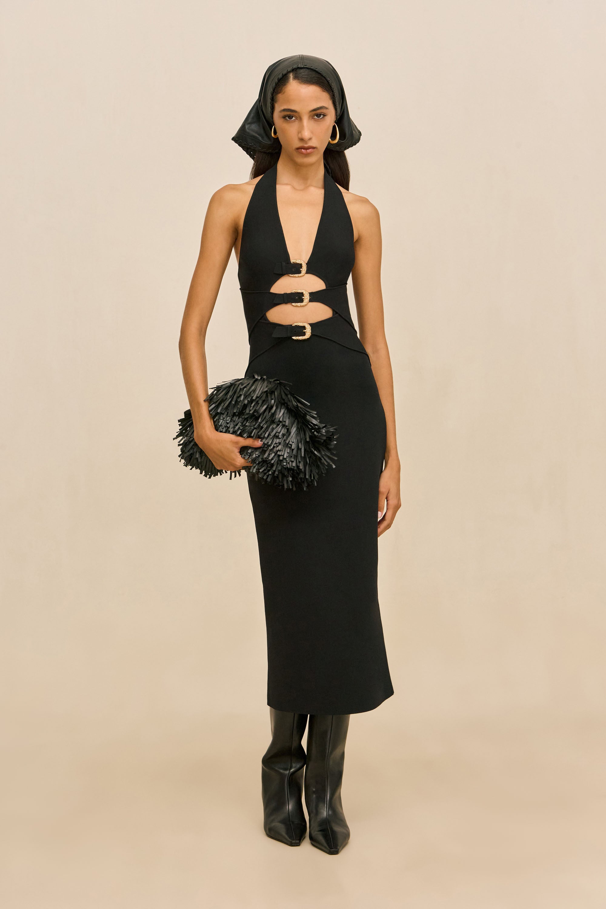 LIMMI KNIT DRESS - BLACK