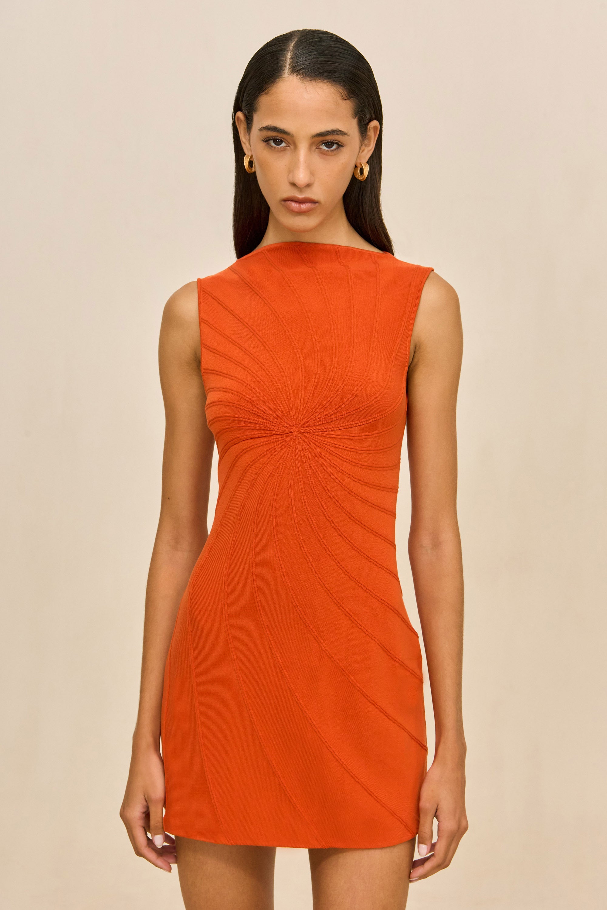 PHILIPPA KNIT DRESS - PEPPER