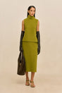 LAZULI SKIRT - CHIVE
