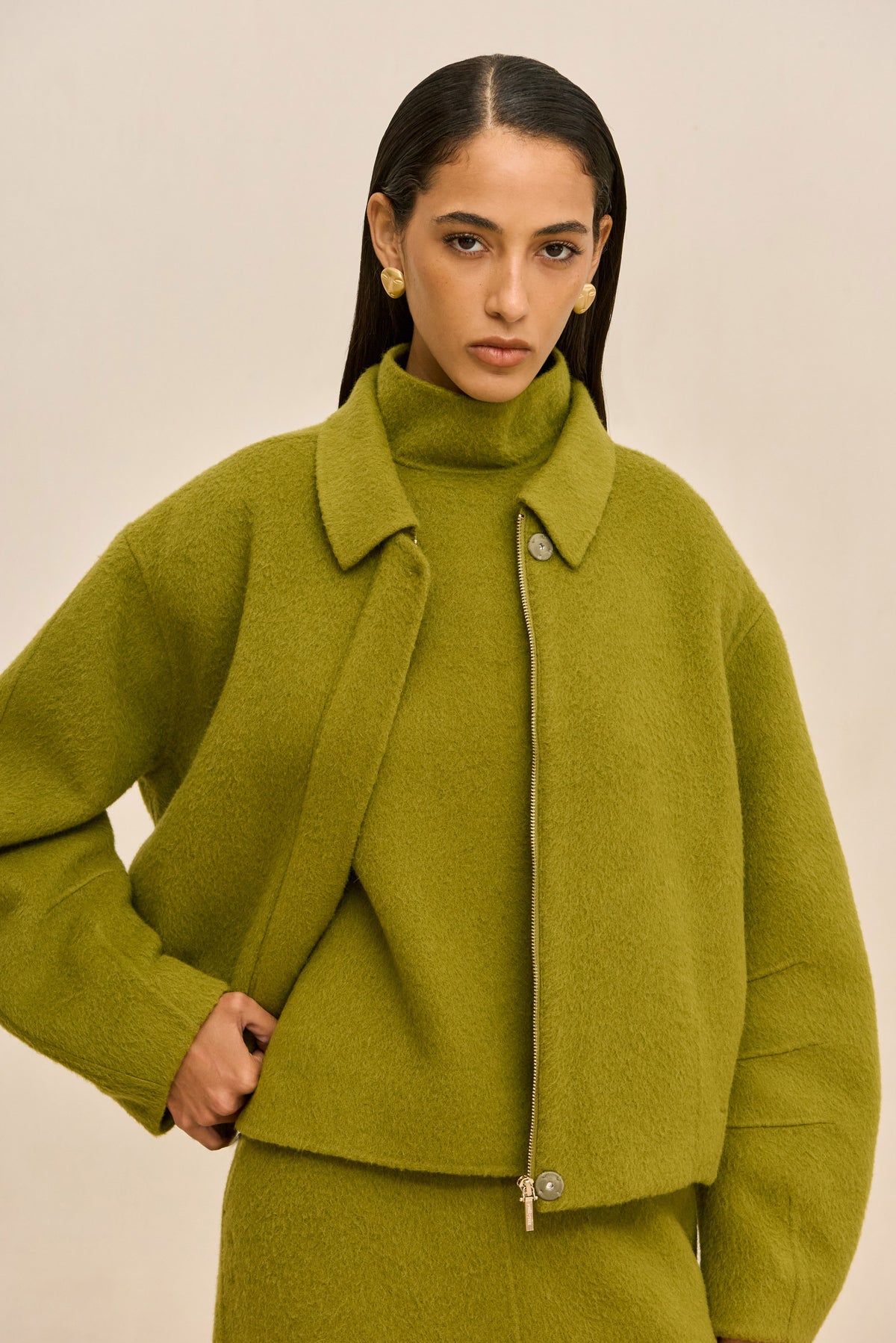 REENA JACKET - CHIVE