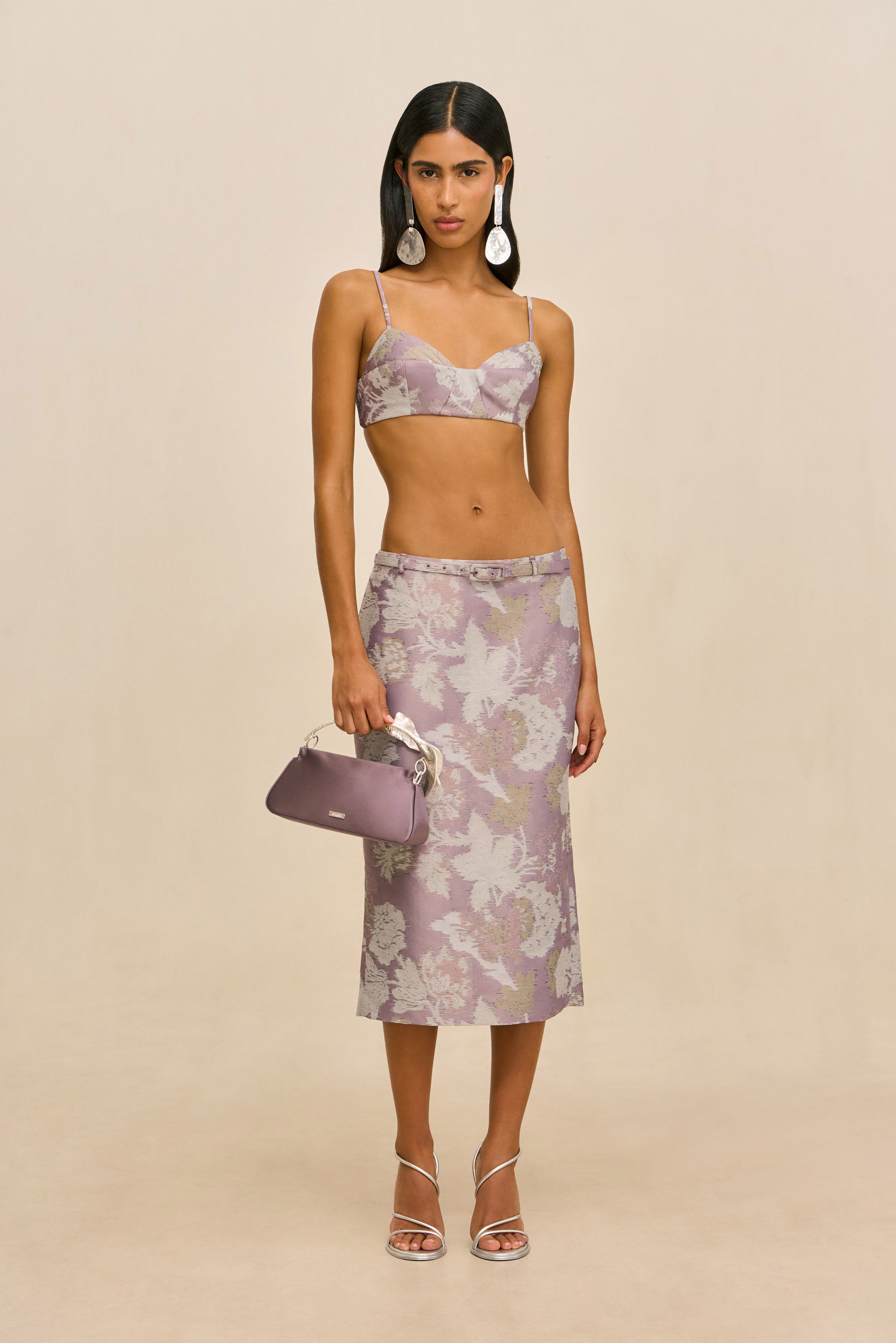 OLLIE SKIRT - FLORAL JACQUARD