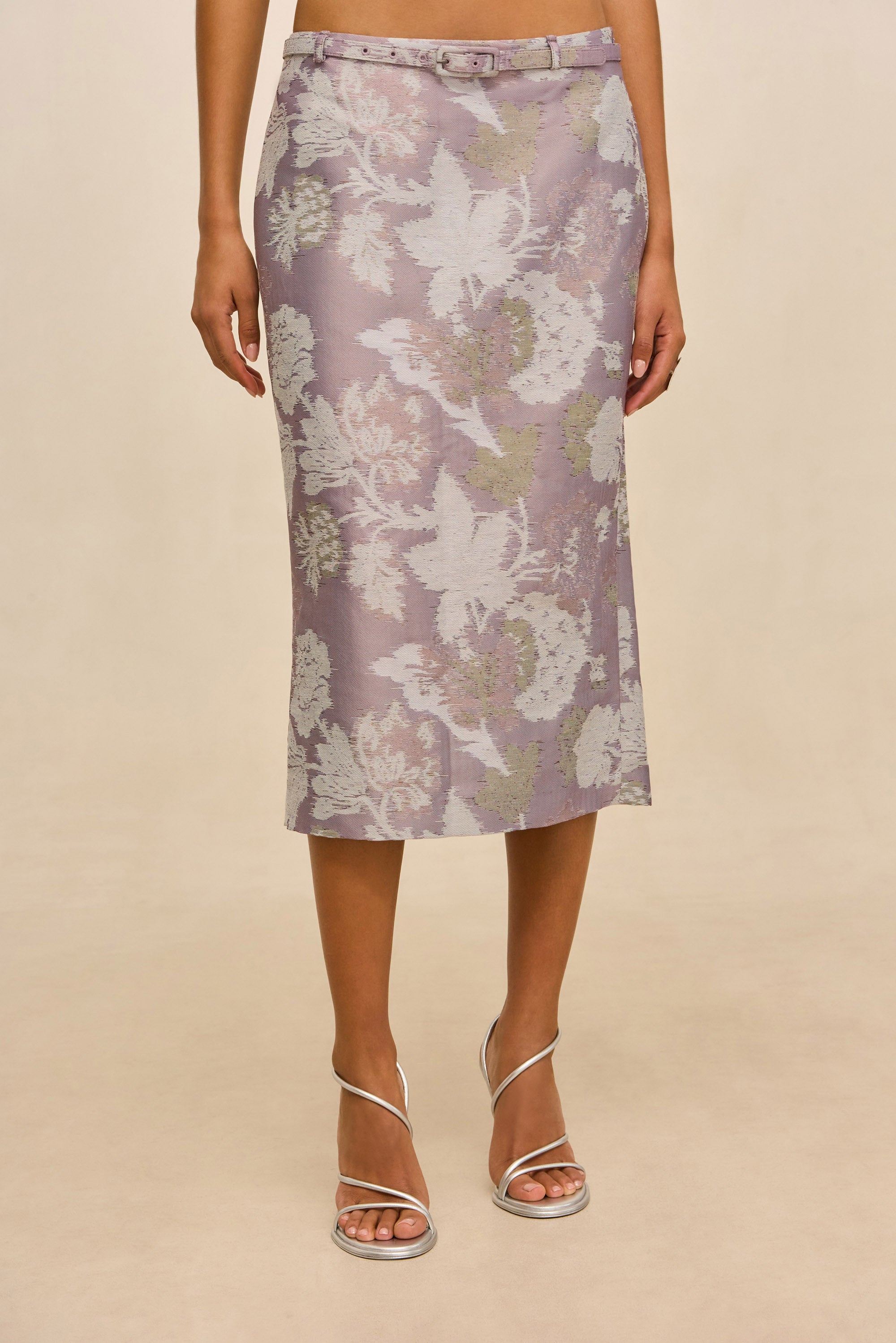 OLLIE SKIRT - FLORAL JACQUARD