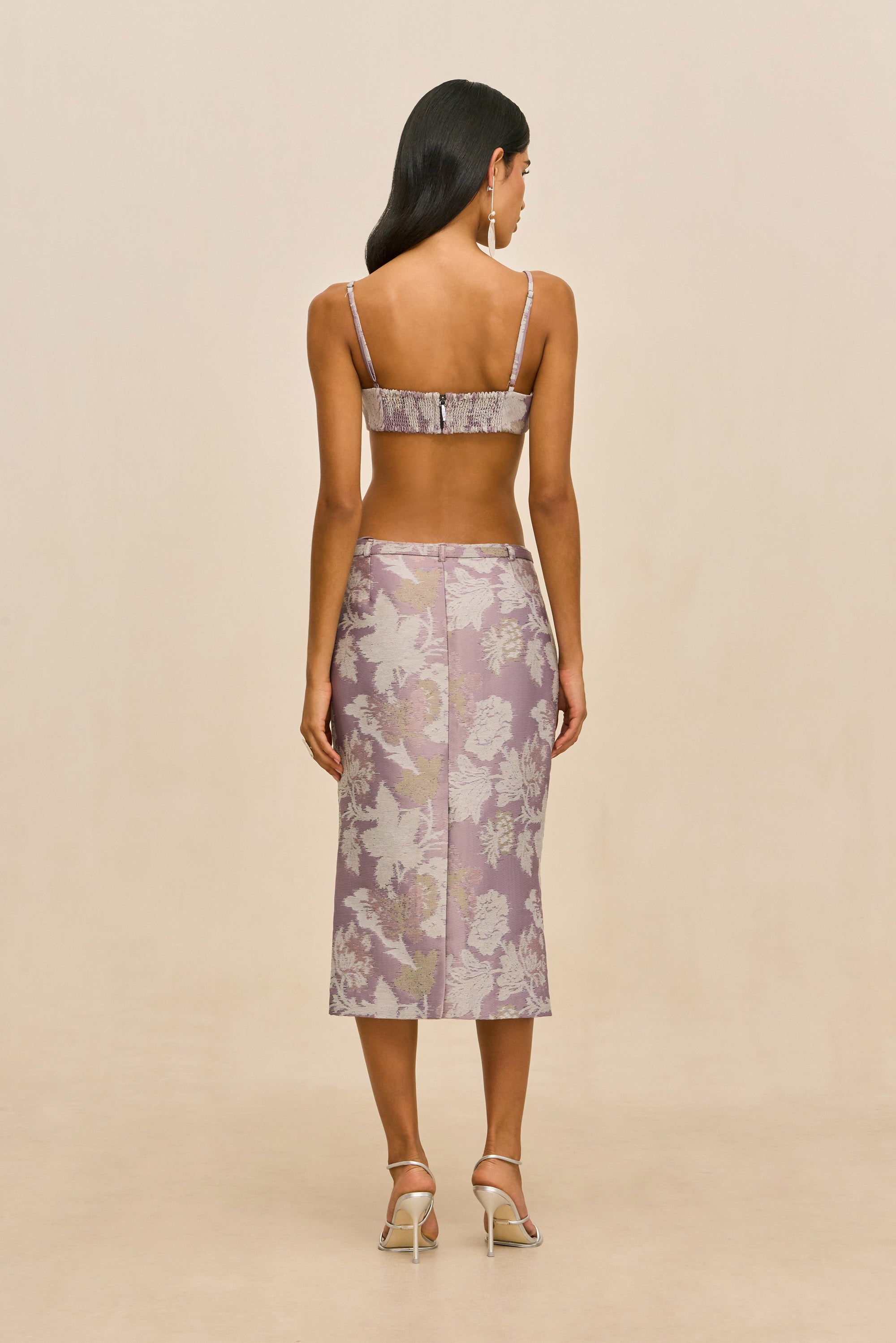 MEE TOP - FLORAL JACQUARD