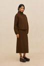 REENA JACKET - DARK BROWN