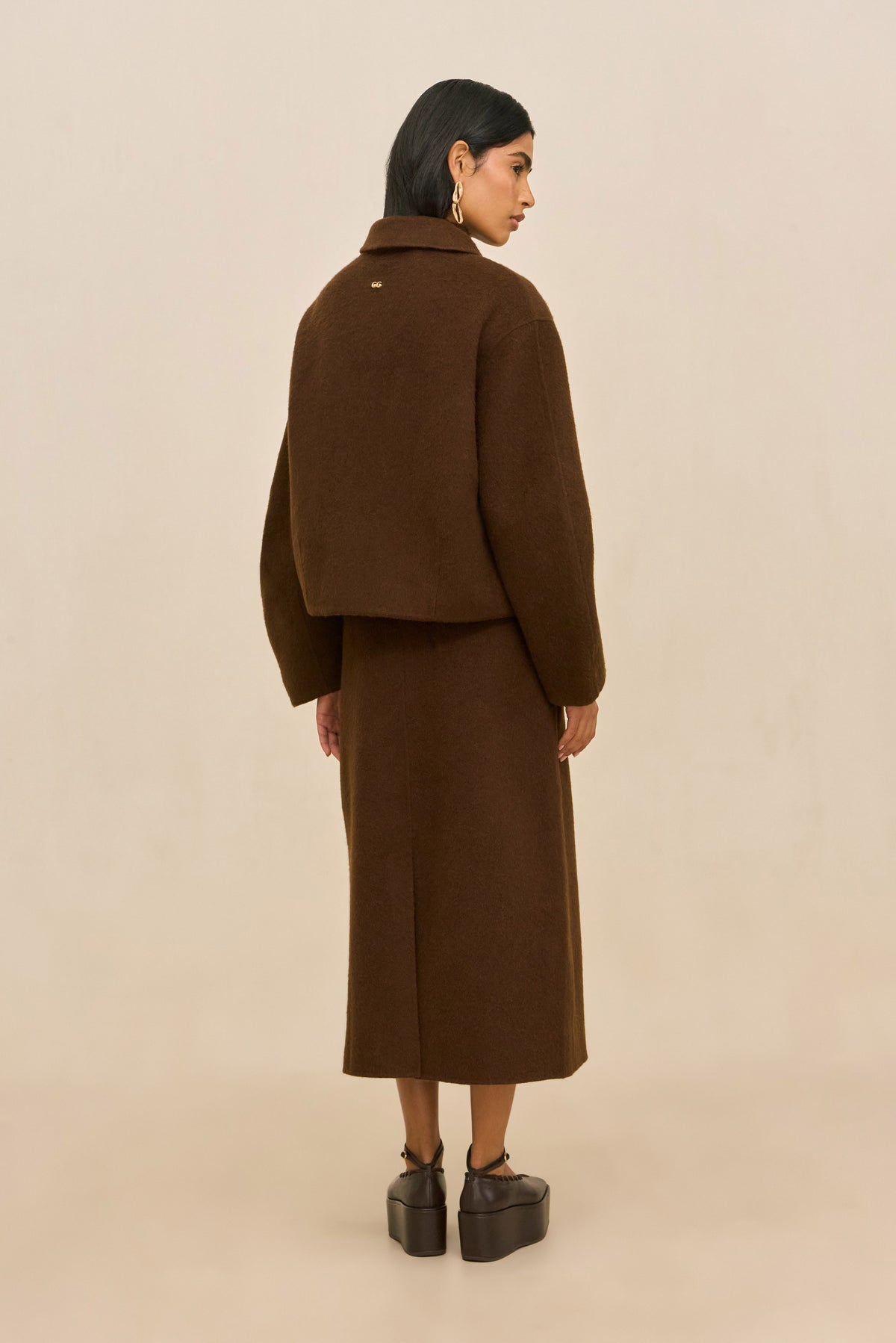 REENA JACKET - DARK BROWN