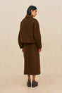 REENA JACKET - DARK BROWN