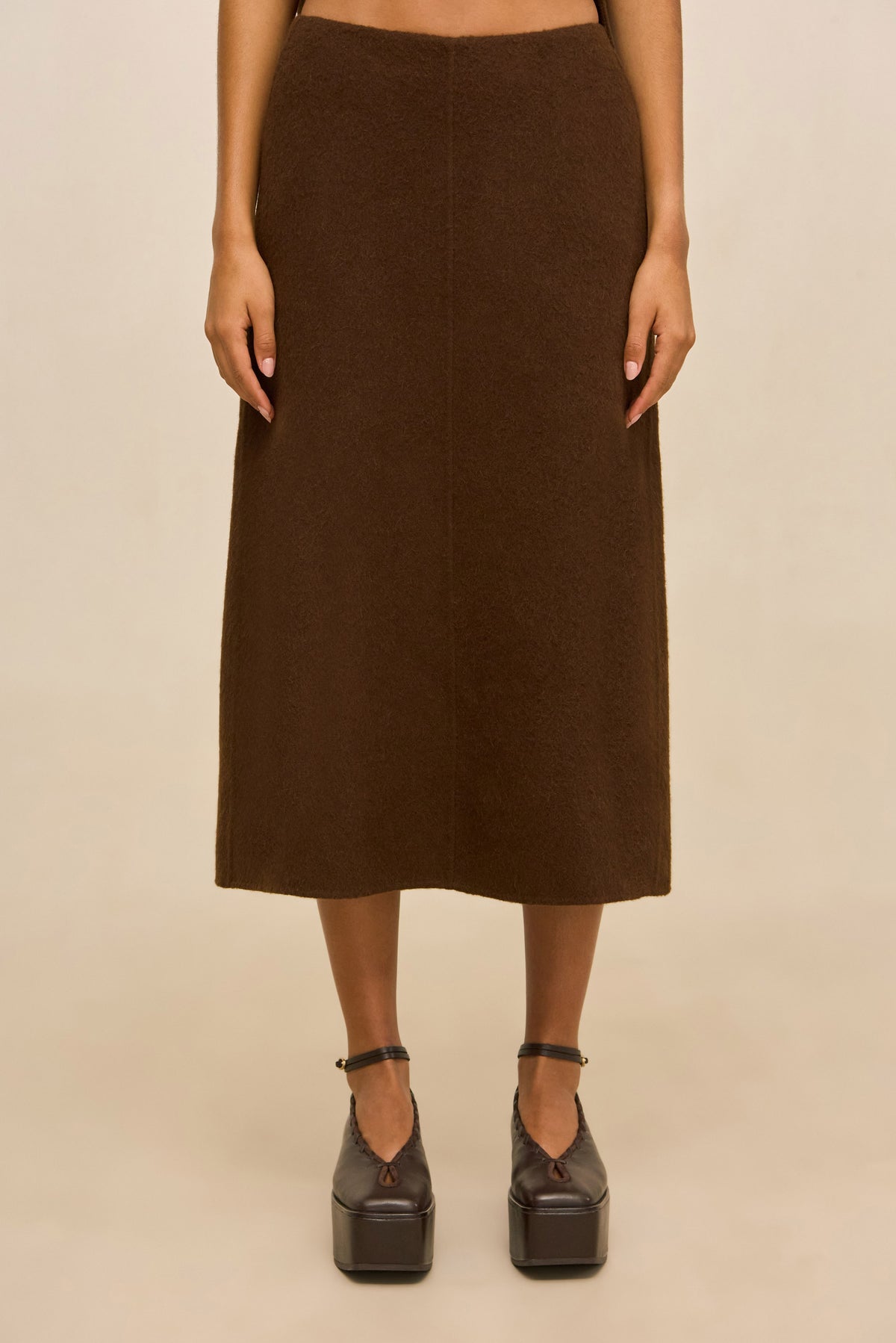 LAZULI SKIRT - DARK BROWN