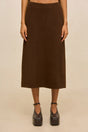 LAZULI SKIRT - DARK BROWN