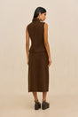 SUE TOP - DARK BROWN