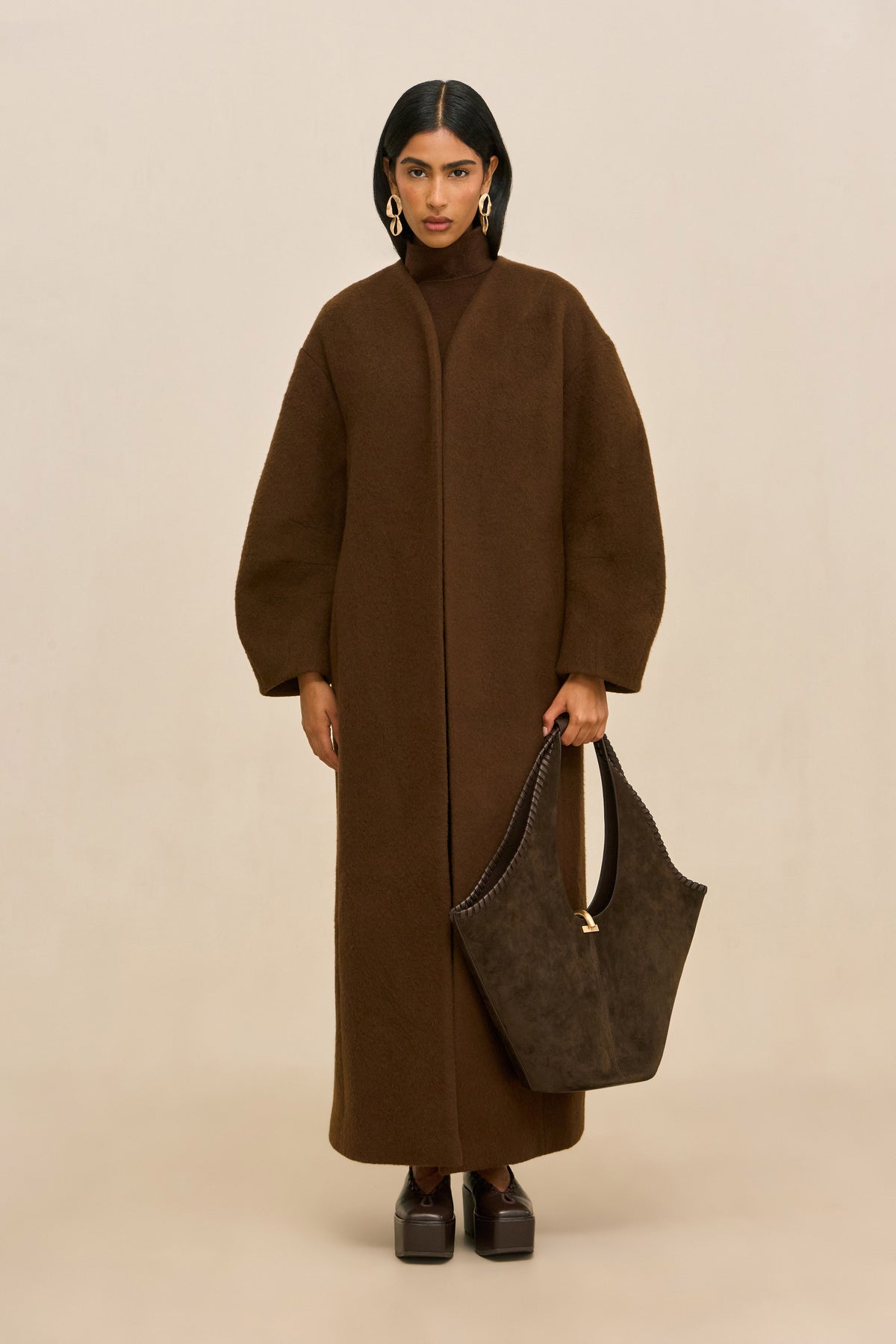 BRUNELLA COAT - DARK BROWN