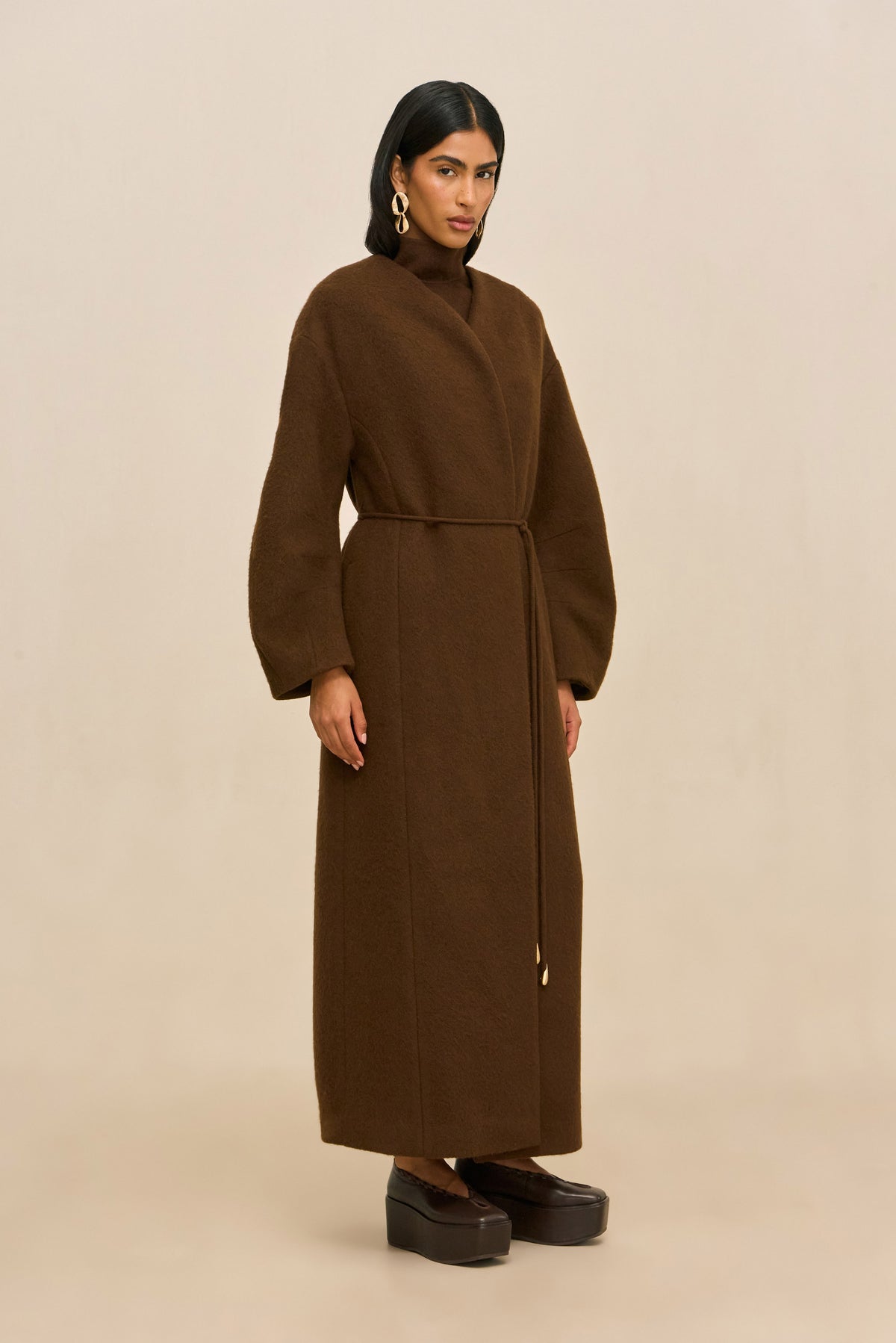 BRUNELLA COAT - DARK BROWN