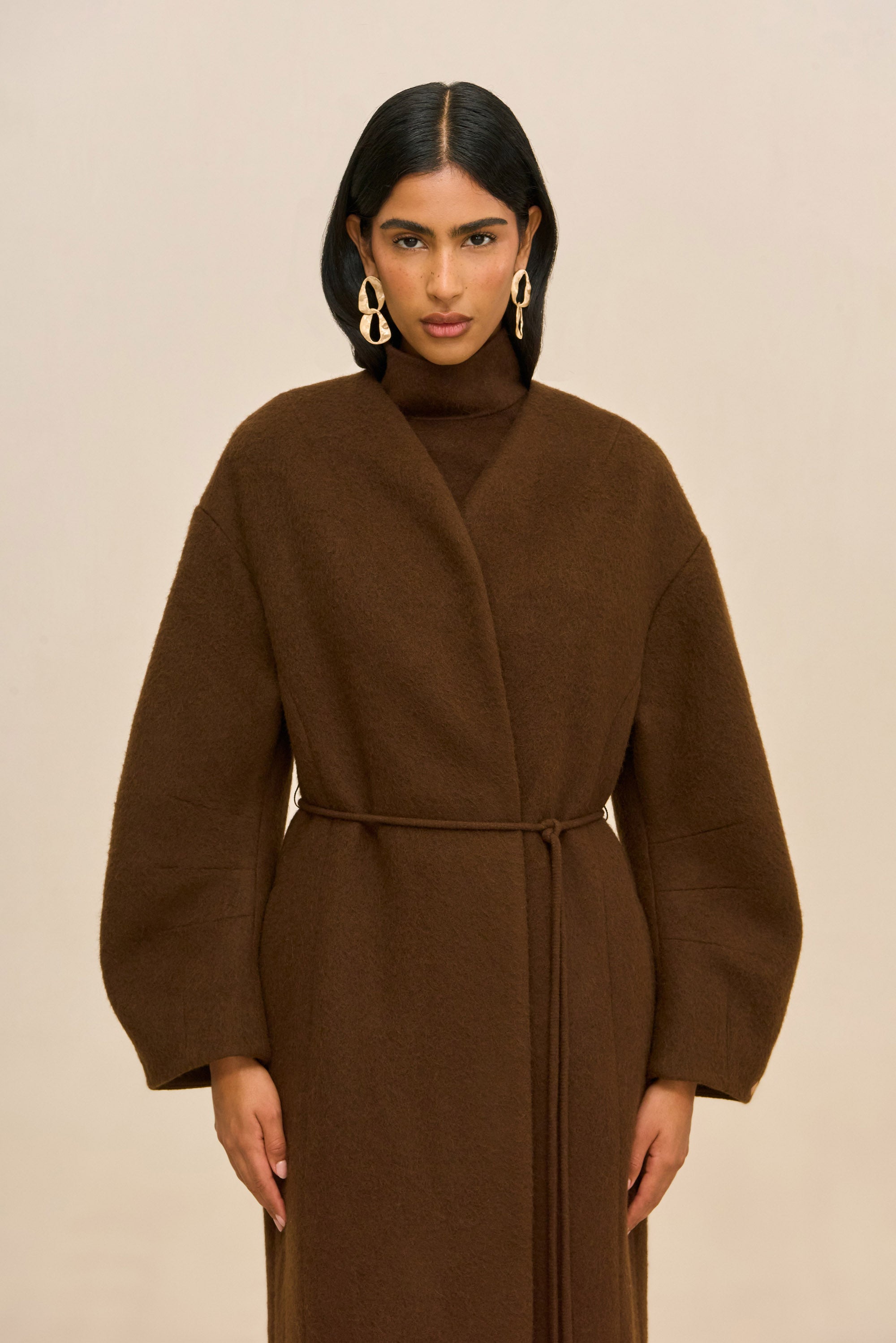 BRUNELLA COAT - DARK BROWN