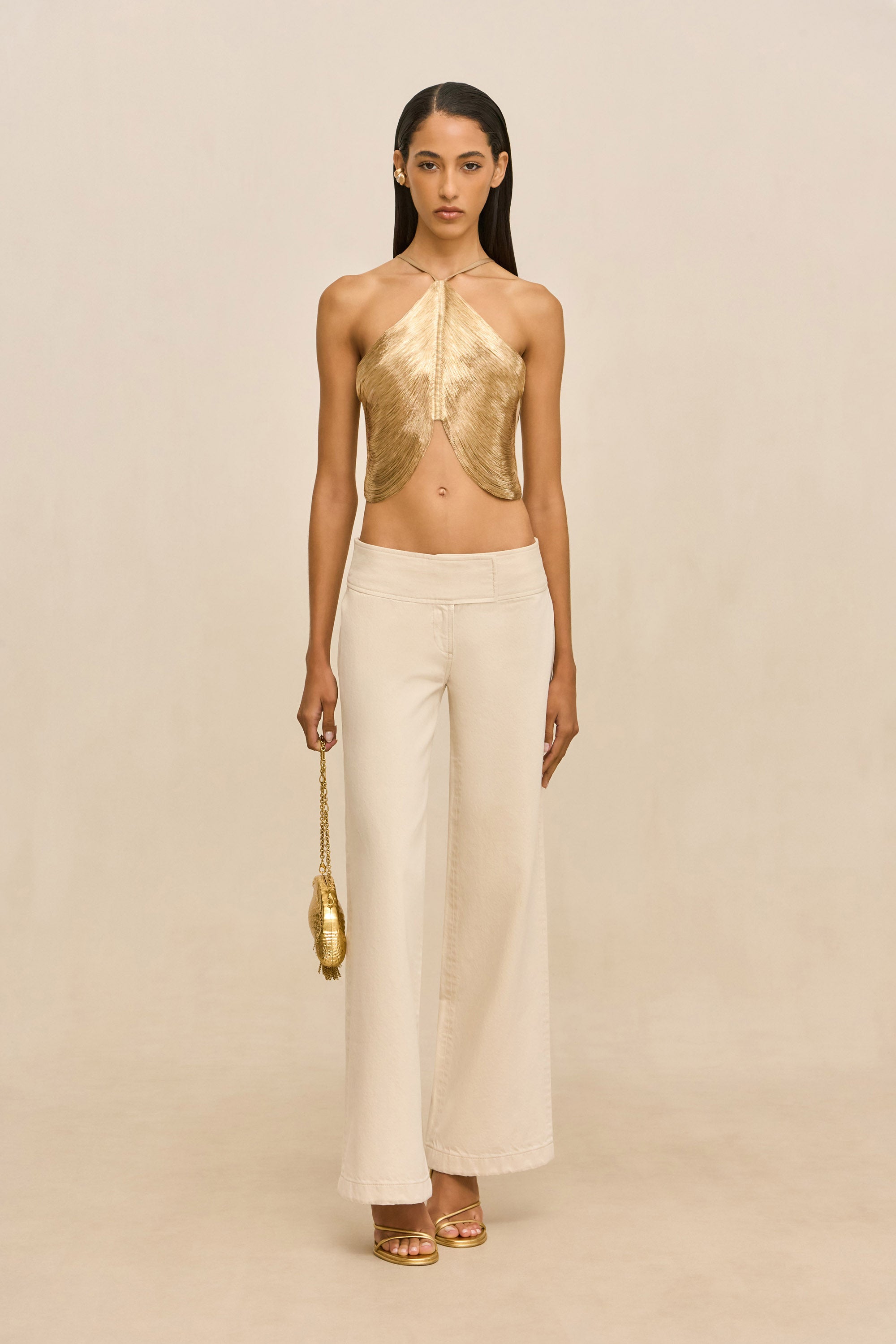 QUELLA TOP - LIGHT GOLD
