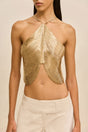 QUELLA TOP - LIGHT GOLD