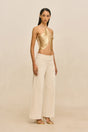 QUELLA TOP - LIGHT GOLD