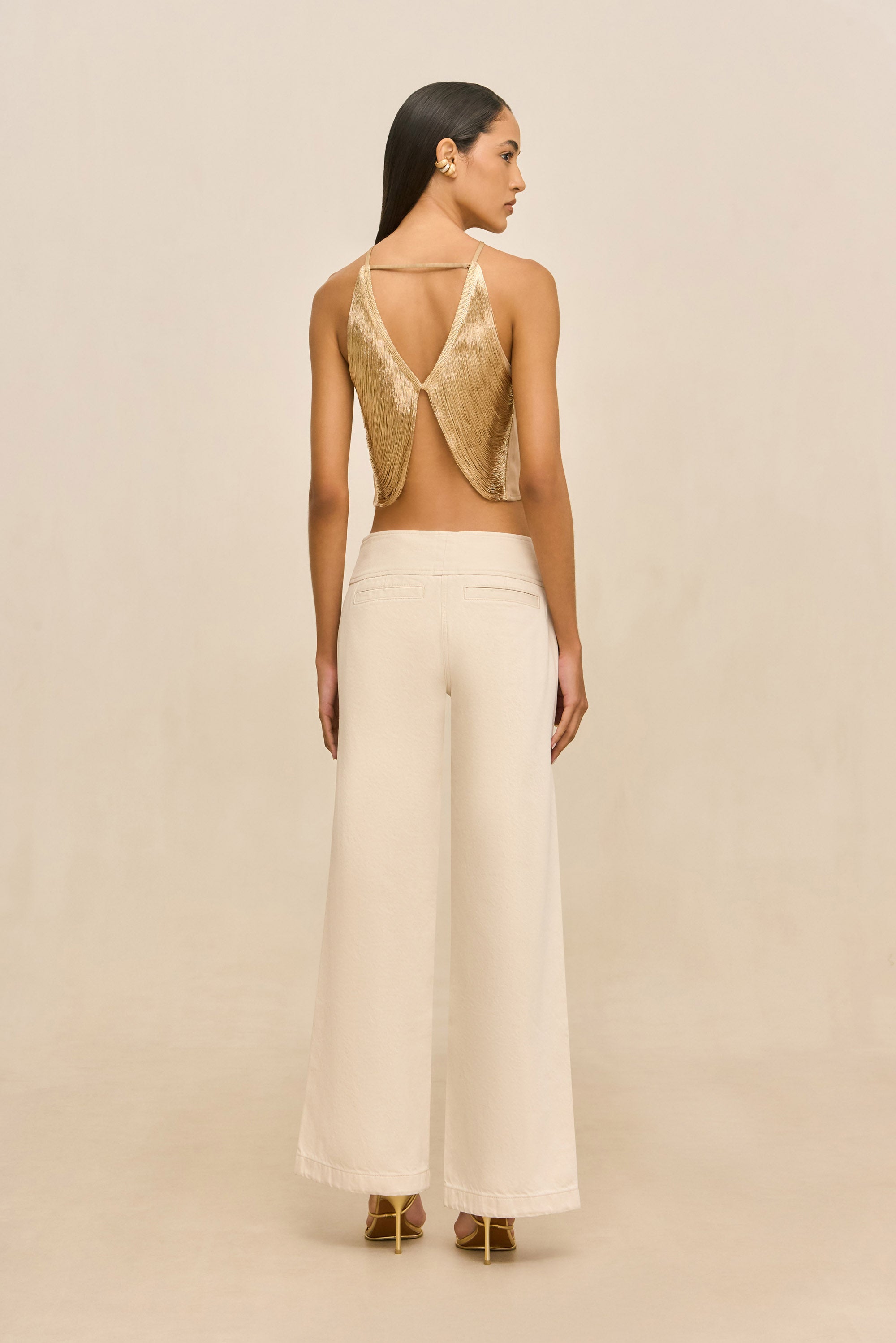 QUELLA TOP - LIGHT GOLD