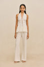 SARA PANT - OFF WHITE LINEN
