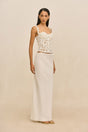 CHANTEL SKIRT - OFF WHITE LINEN
