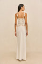 CHANTEL SKIRT - OFF WHITE LINEN