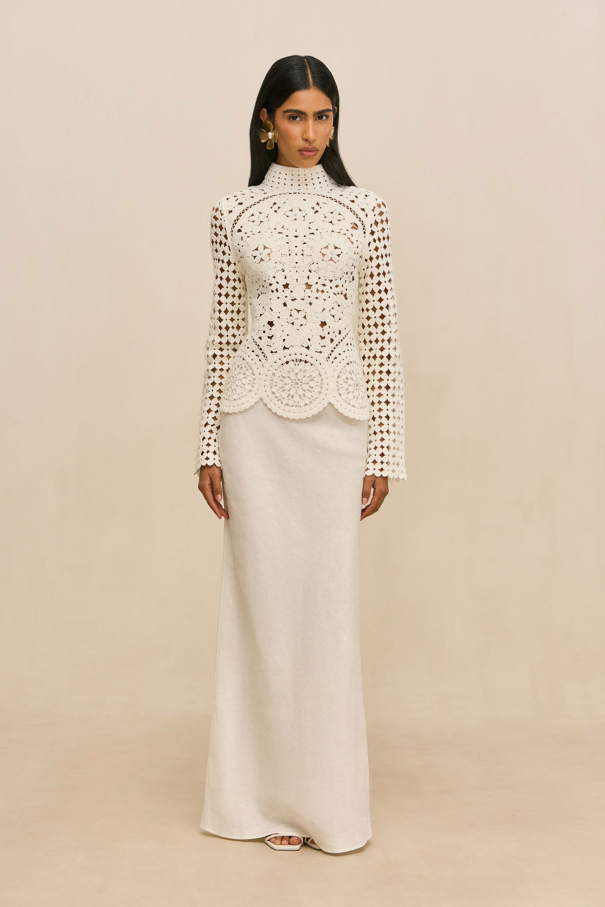 DEIA CROCHET TOP - OFF WHITE