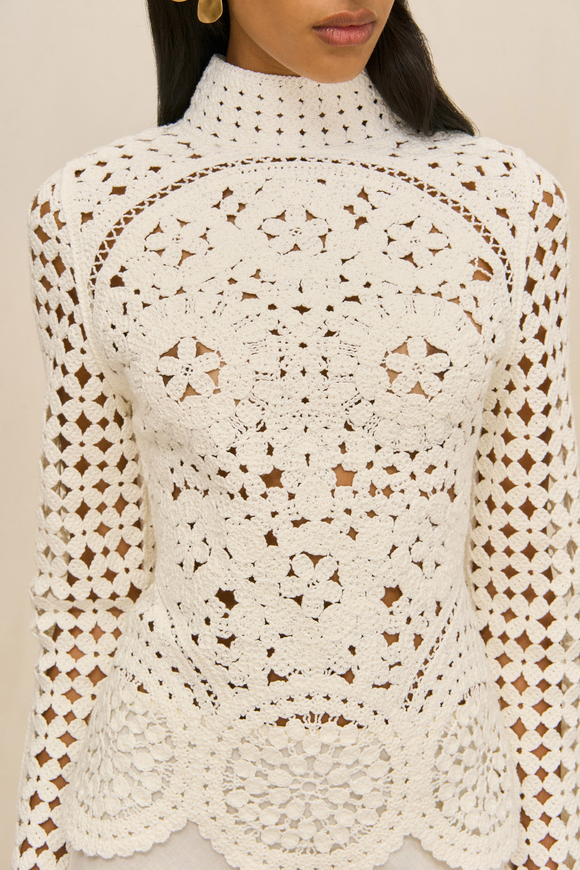 DEIA CROCHET TOP - OFF WHITE