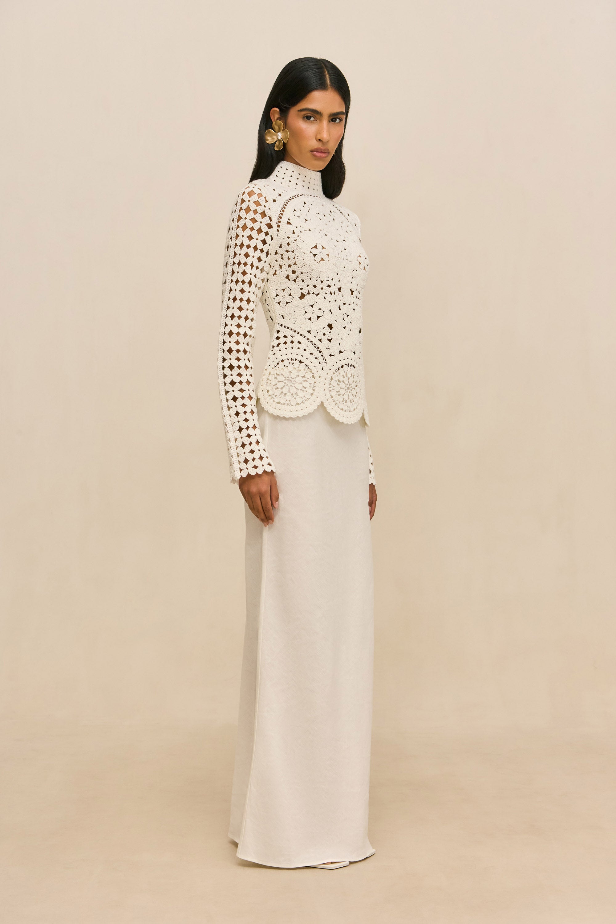 DEIA CROCHET TOP - OFF WHITE
