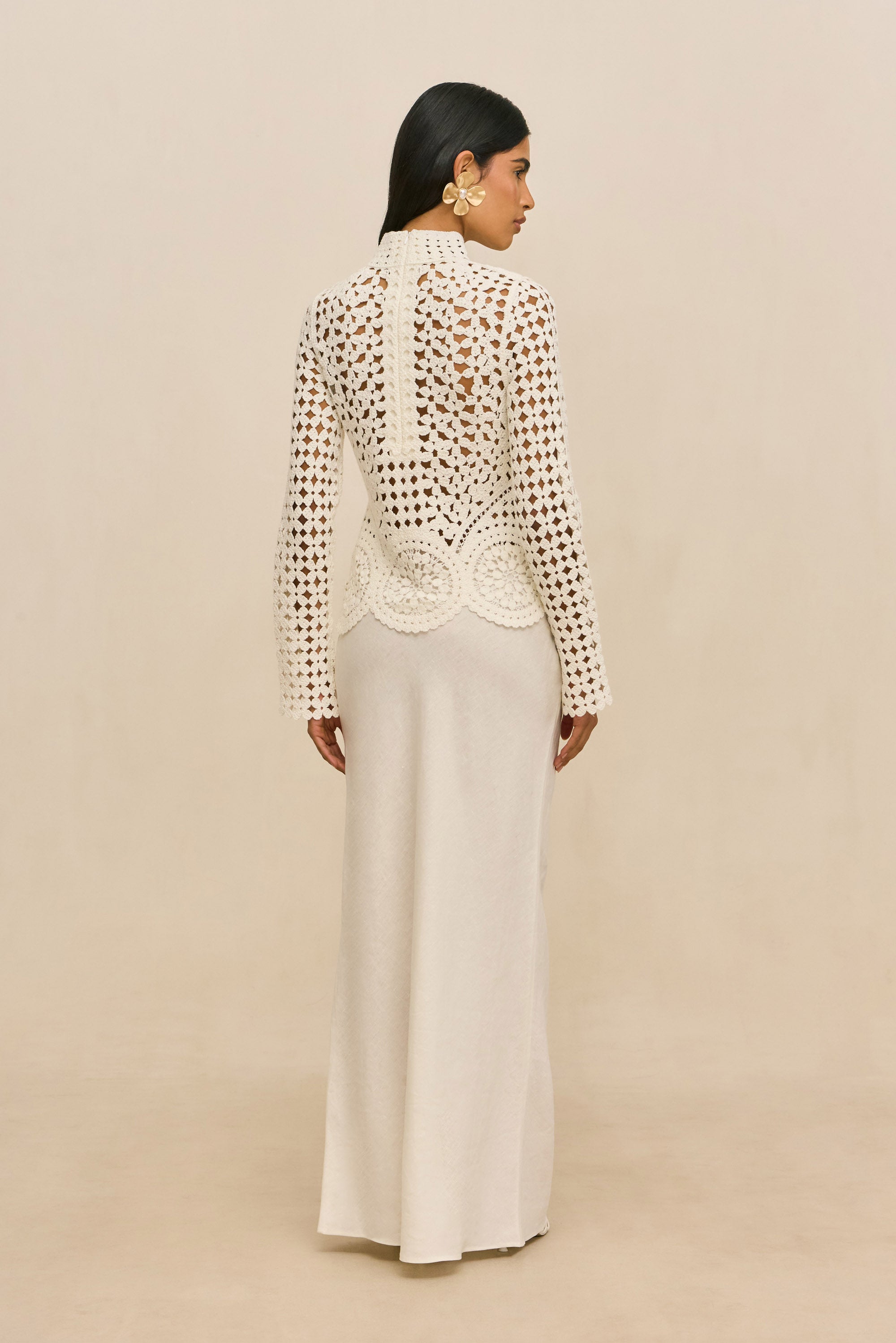 DEIA CROCHET TOP - OFF WHITE