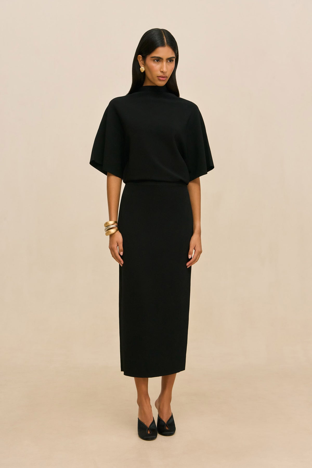 KEONI KNIT DRESS - BLACK