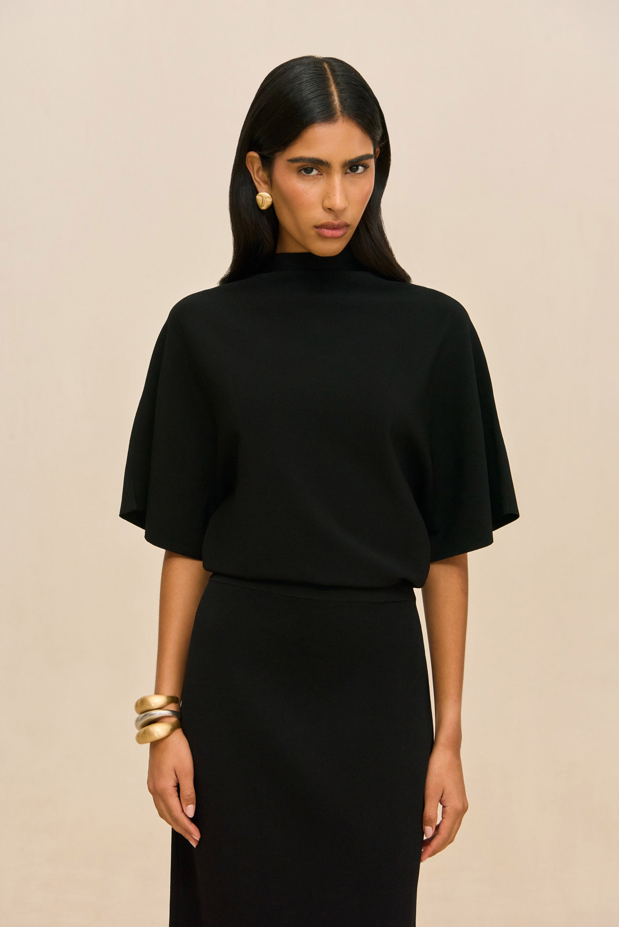 KEONI KNIT DRESS - BLACK