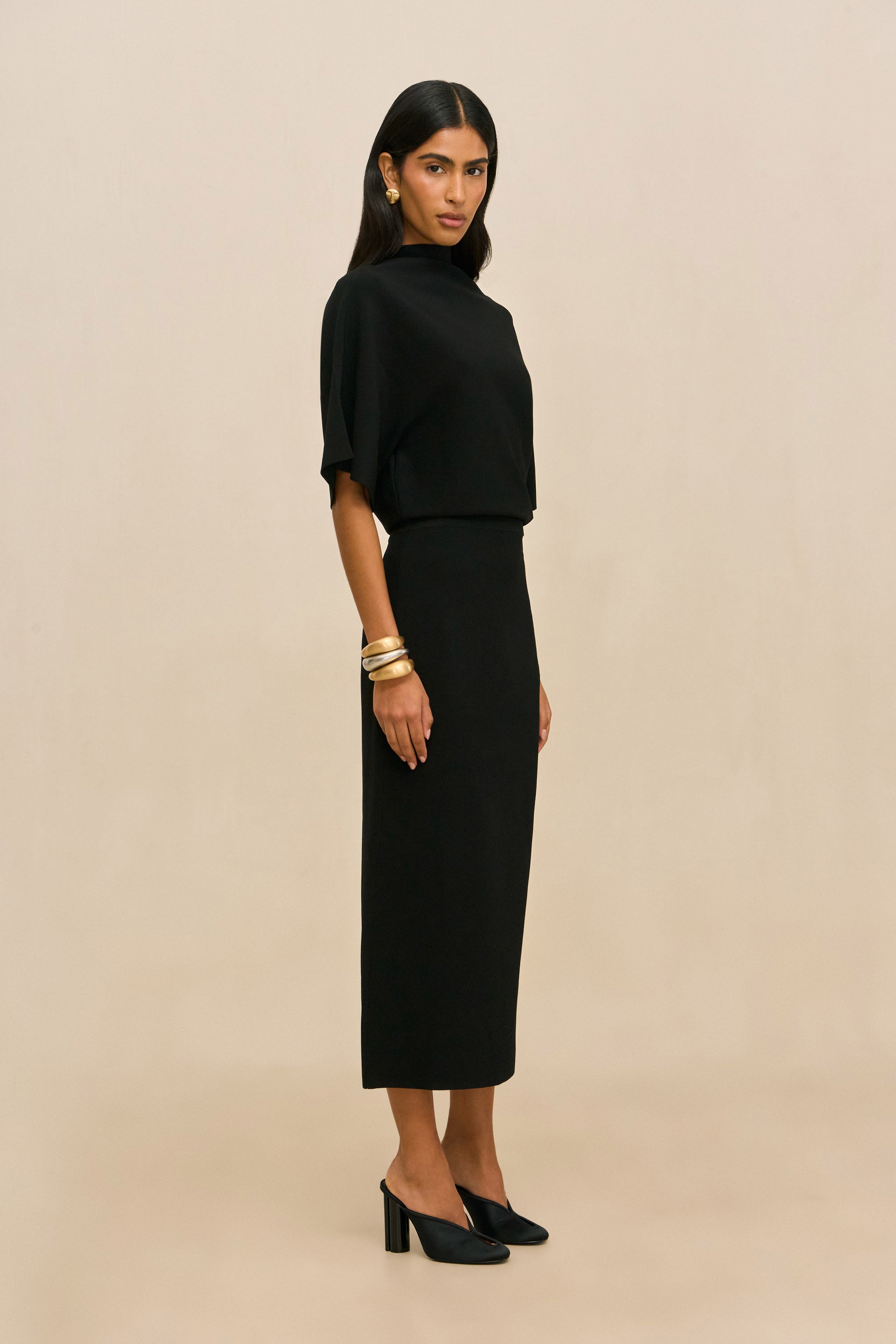 KEONI KNIT DRESS - BLACK