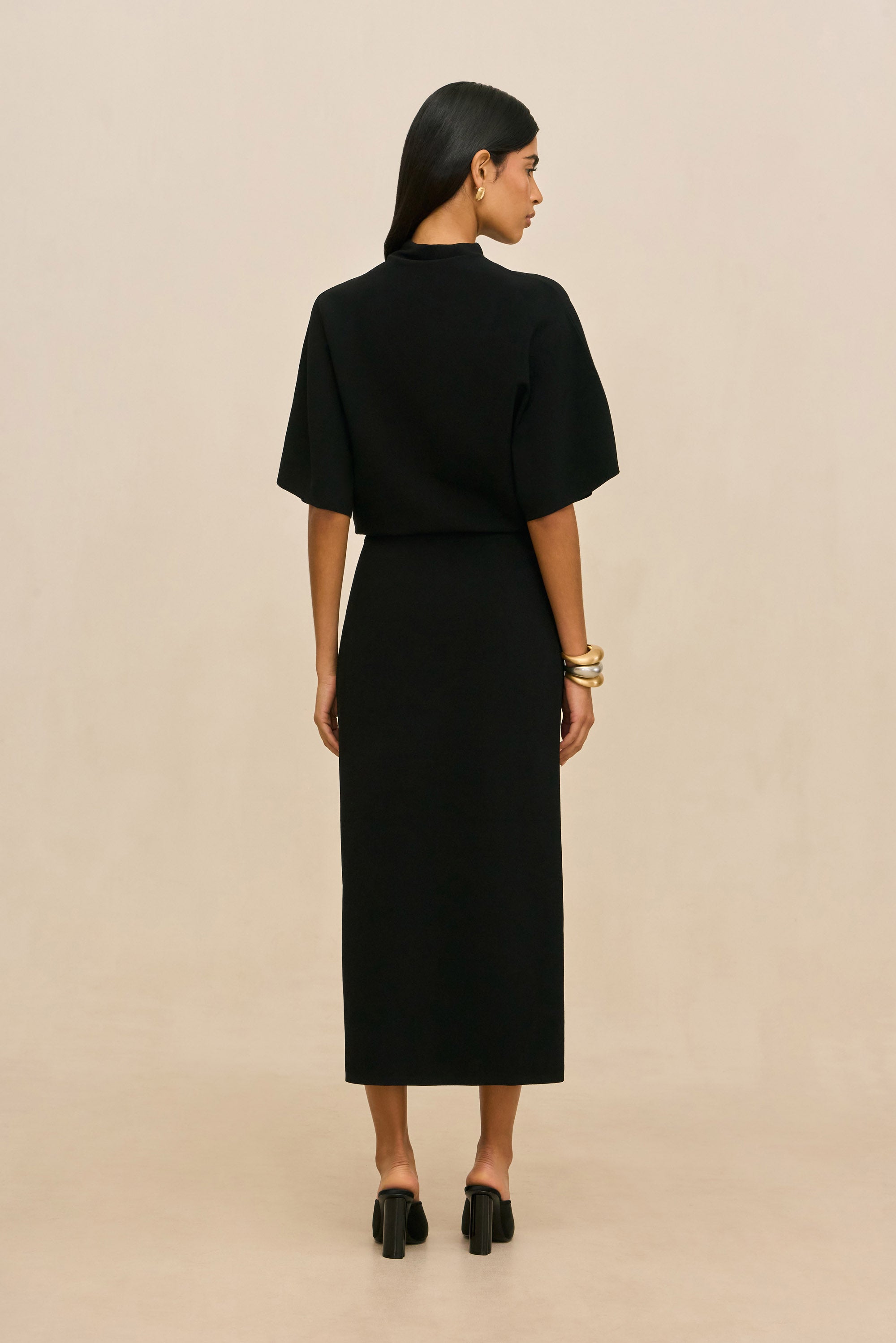 KEONI KNIT DRESS - BLACK