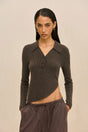 MATTEA KNIT TOP - WREN