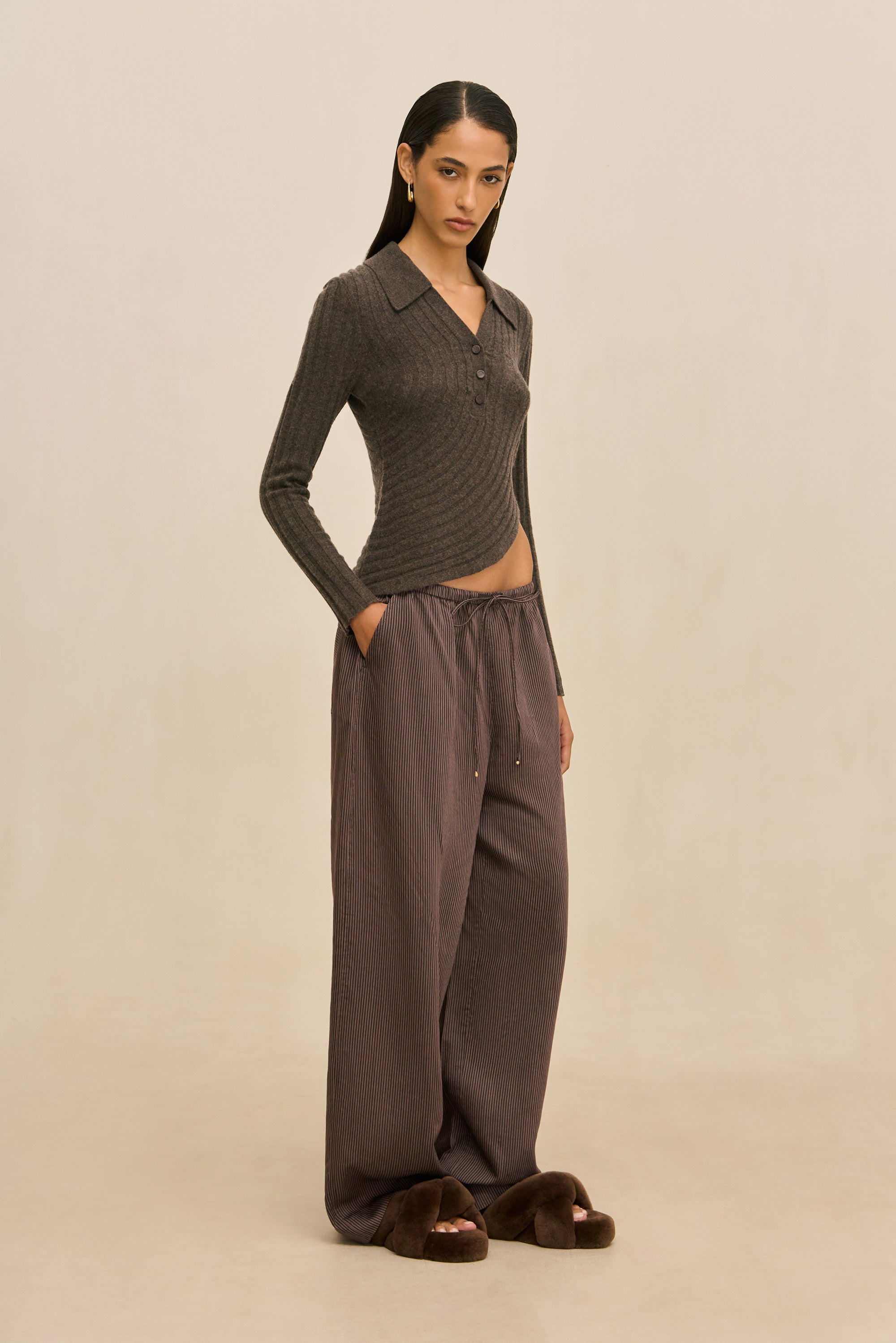 MATTEA KNIT TOP - WREN
