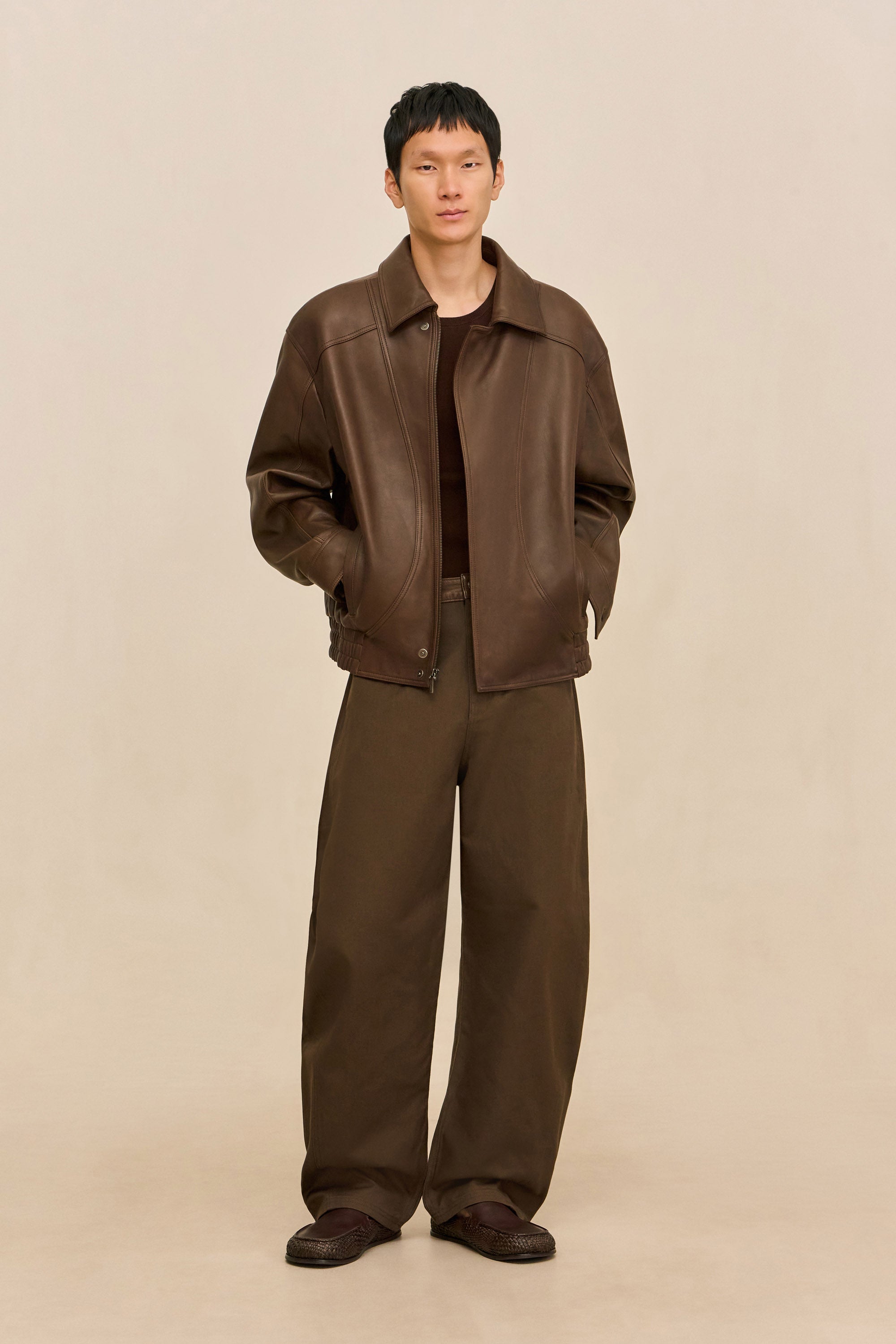 MATTHEW LEATHER JACKET - WREN